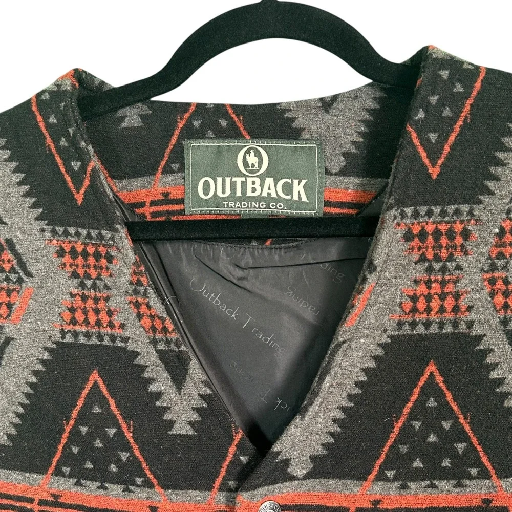 Outback Trading Co Owen Vest 29737 Southwest Wool Blend Aztec Mens‎ LG Western